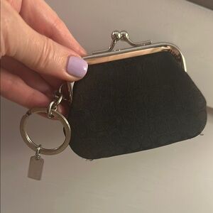 Black Coin Purse with Keychain